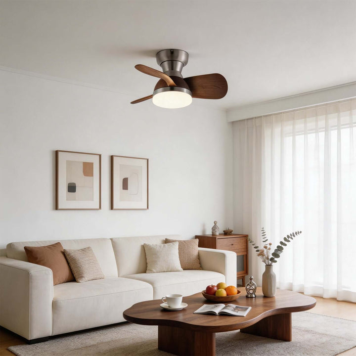 Brelq Ceiling Fan Light - Modern French ABS Bedroom Light