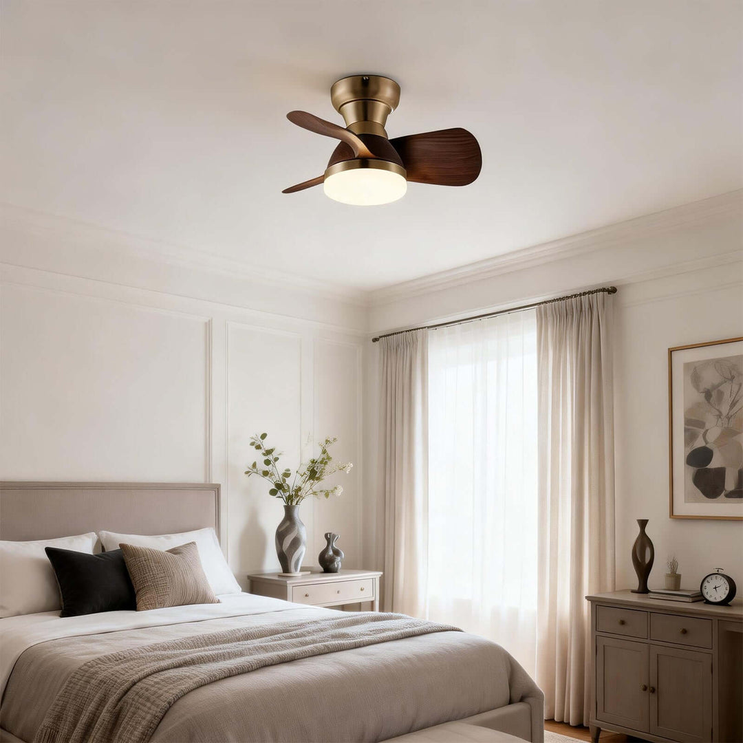 Brelq Ceiling Fan Light - Modern French ABS Bedroom Light