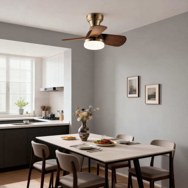 Brelq Ceiling Fan Light - Modern French ABS Bedroom Light