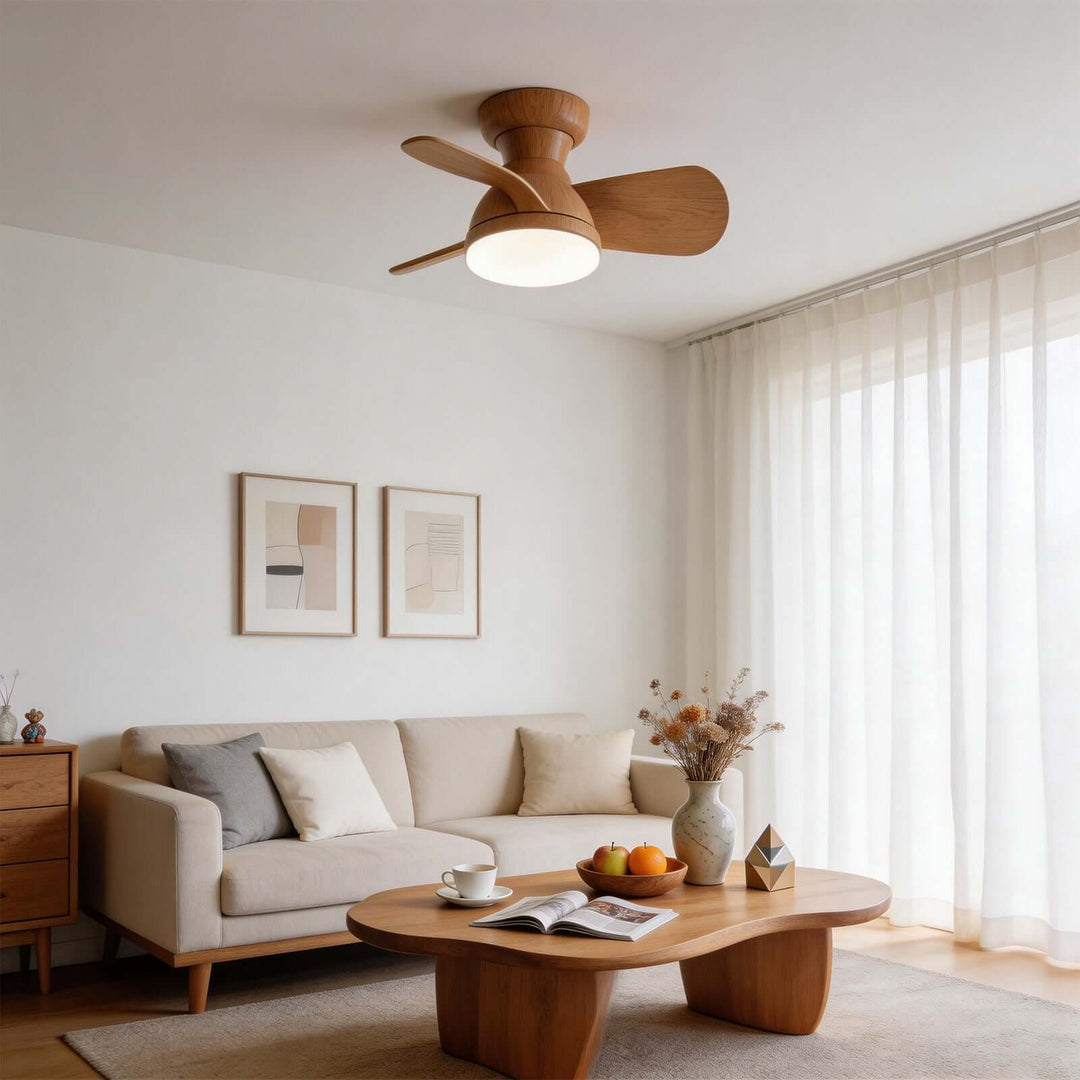 Brelq Ceiling Fan Light - Modern French ABS Bedroom Light