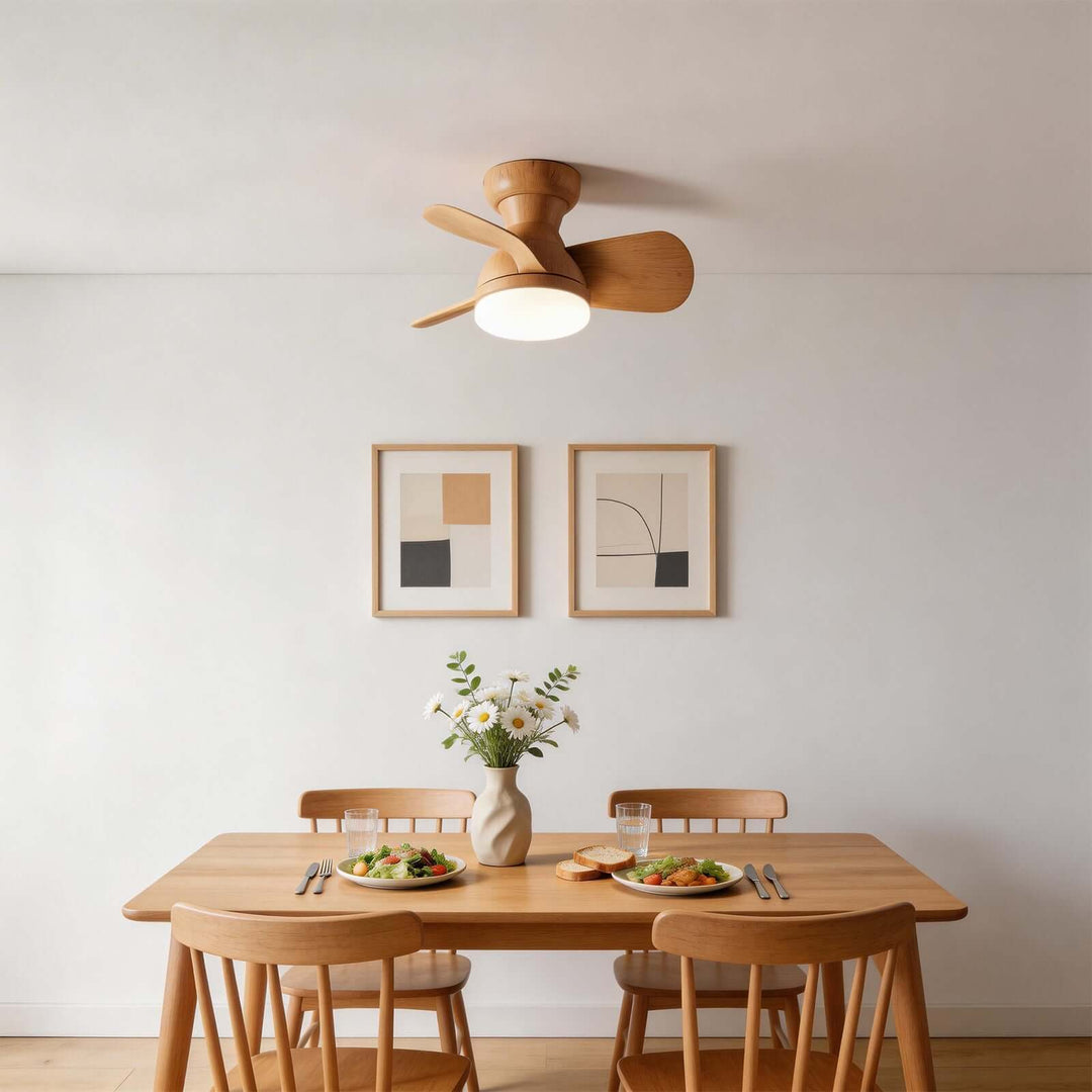 Brelq Ceiling Fan Light - Modern French ABS Bedroom Light