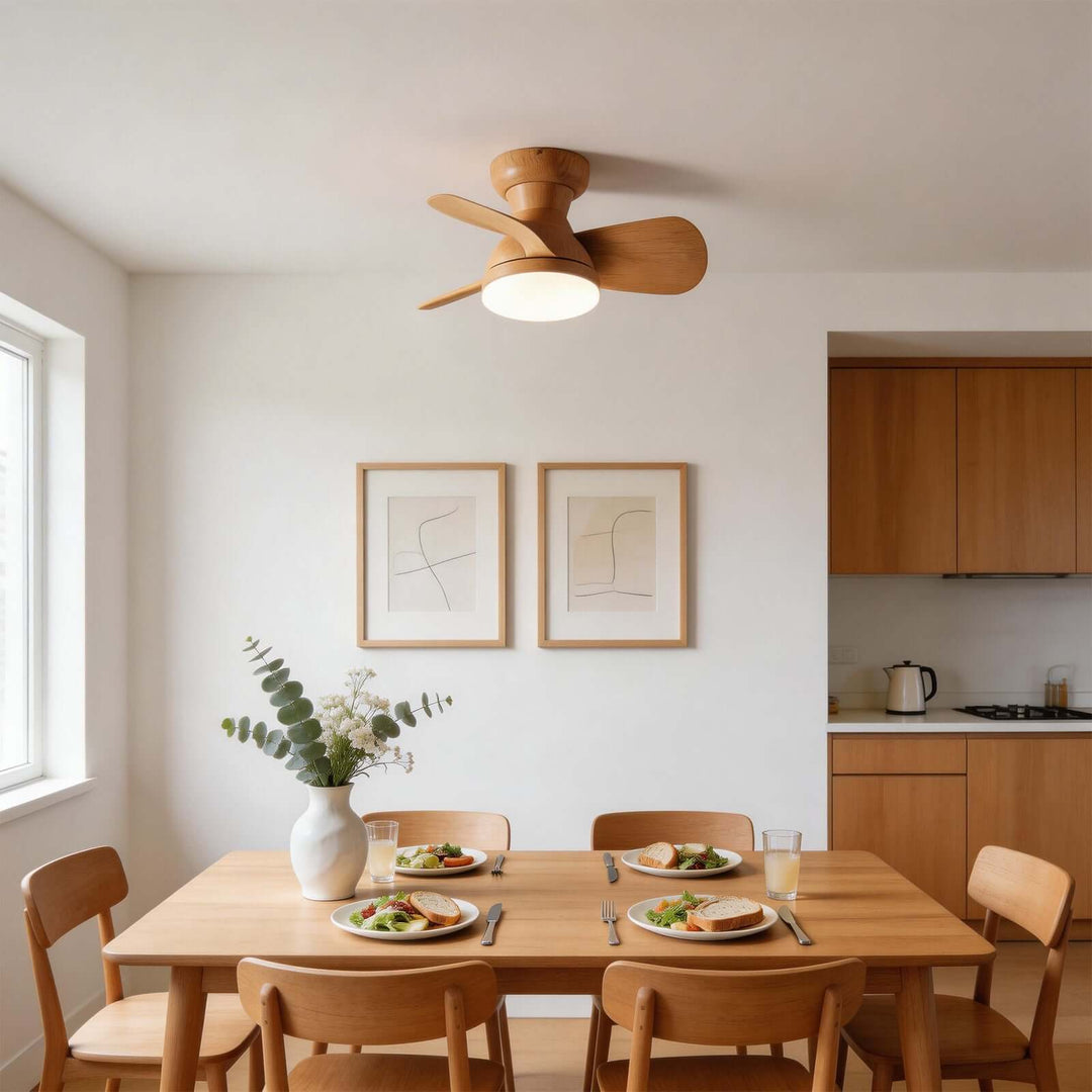 Brelq Ceiling Fan Light - Modern French ABS Bedroom Light