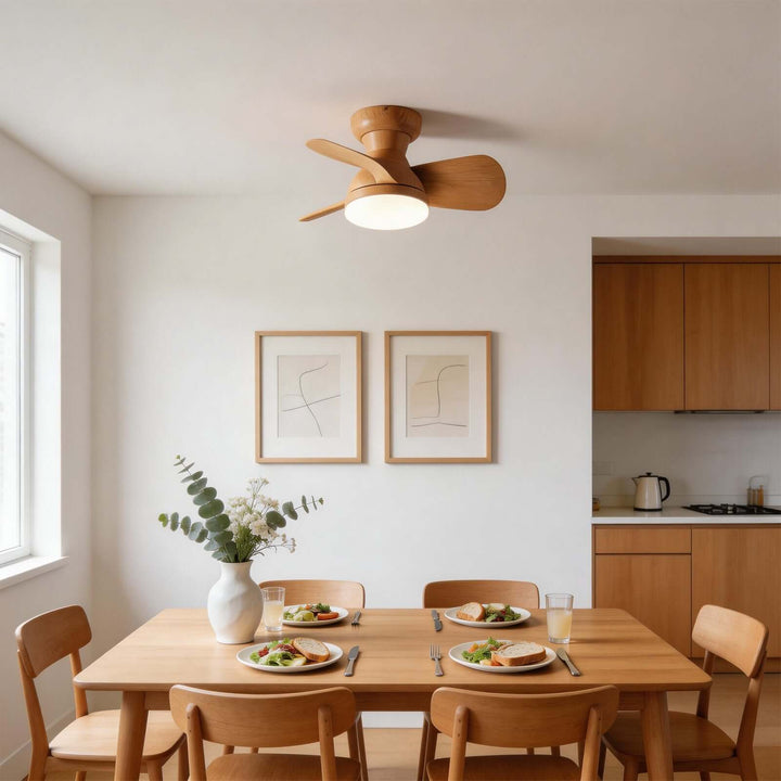 Brelq Ceiling Fan Light - Modern French ABS Bedroom Light