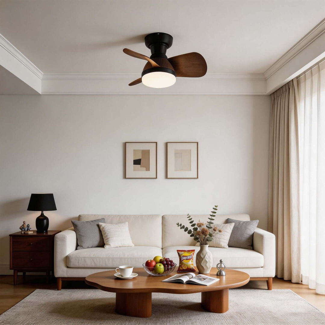 Brelq Ceiling Fan Light - Modern French ABS Bedroom Light