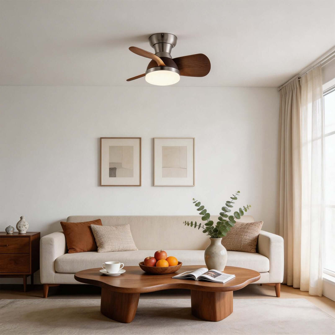 Brelq Ceiling Fan Light - Modern French ABS Bedroom Light
