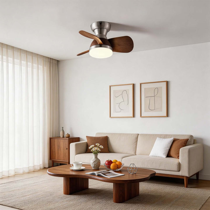 Brelq Ceiling Fan Light - Modern French ABS Bedroom Light
