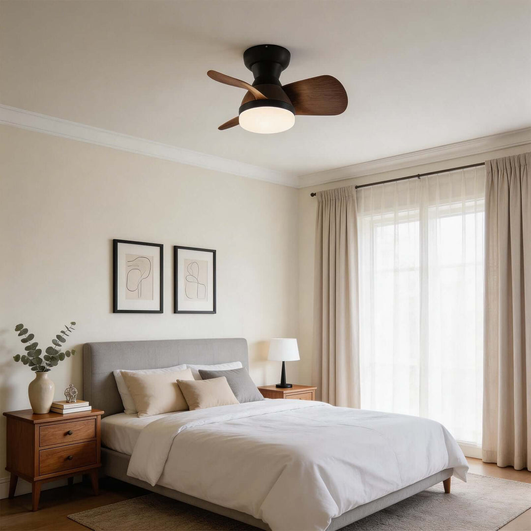 Brelq Ceiling Fan Light - Modern French ABS Bedroom Light
