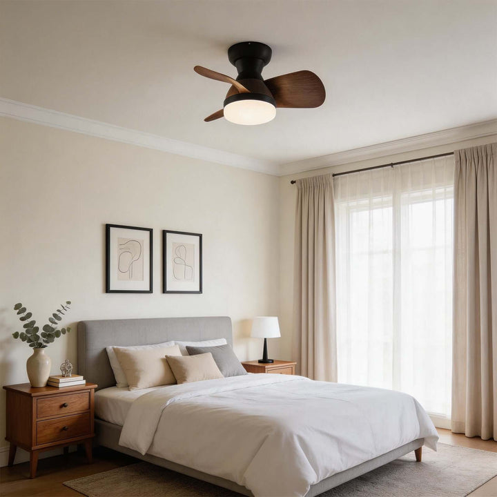 Brelq Ceiling Fan Light - Modern French ABS Bedroom Light