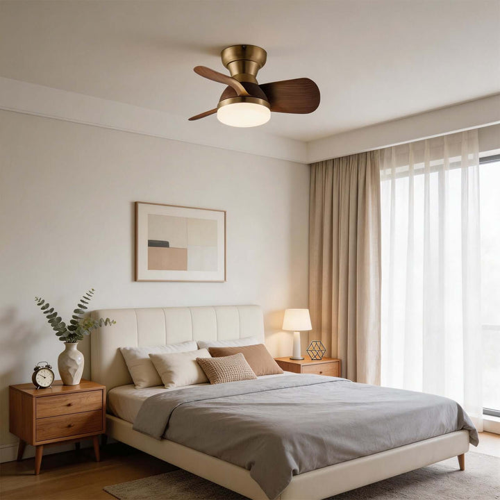 Brelq Ceiling Fan Light - Modern French ABS Bedroom Light