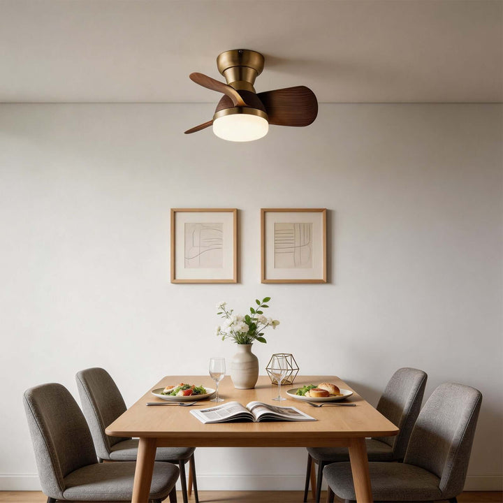Brelq Ceiling Fan Light - Modern French ABS Bedroom Light