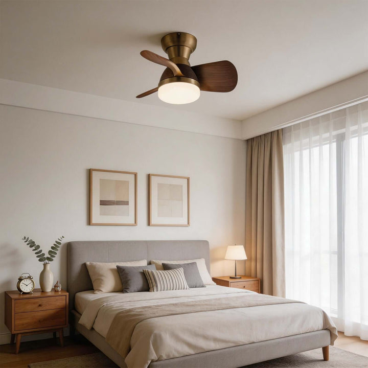 Brelq Ceiling Fan Light - Modern French ABS Bedroom Light