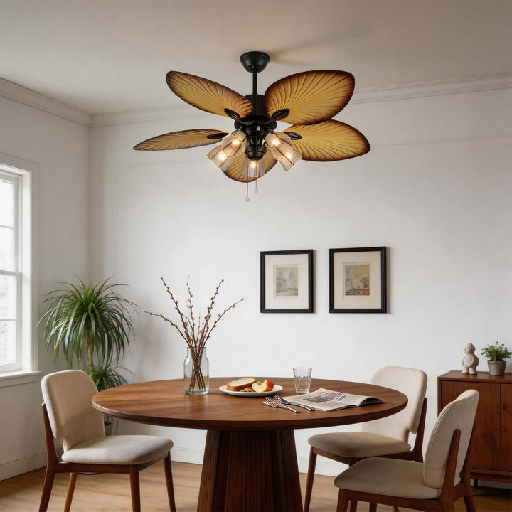 Brevyn Ceiling Fan Light - Wabi Sabi Vintage Glass Light