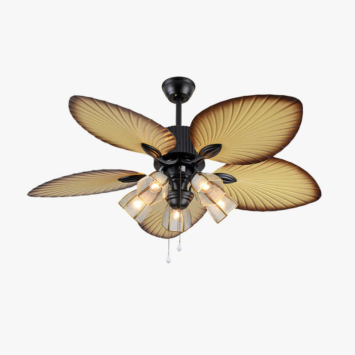 Brevyn Ceiling Fan Light - Wabi Sabi Vintage Glass Light