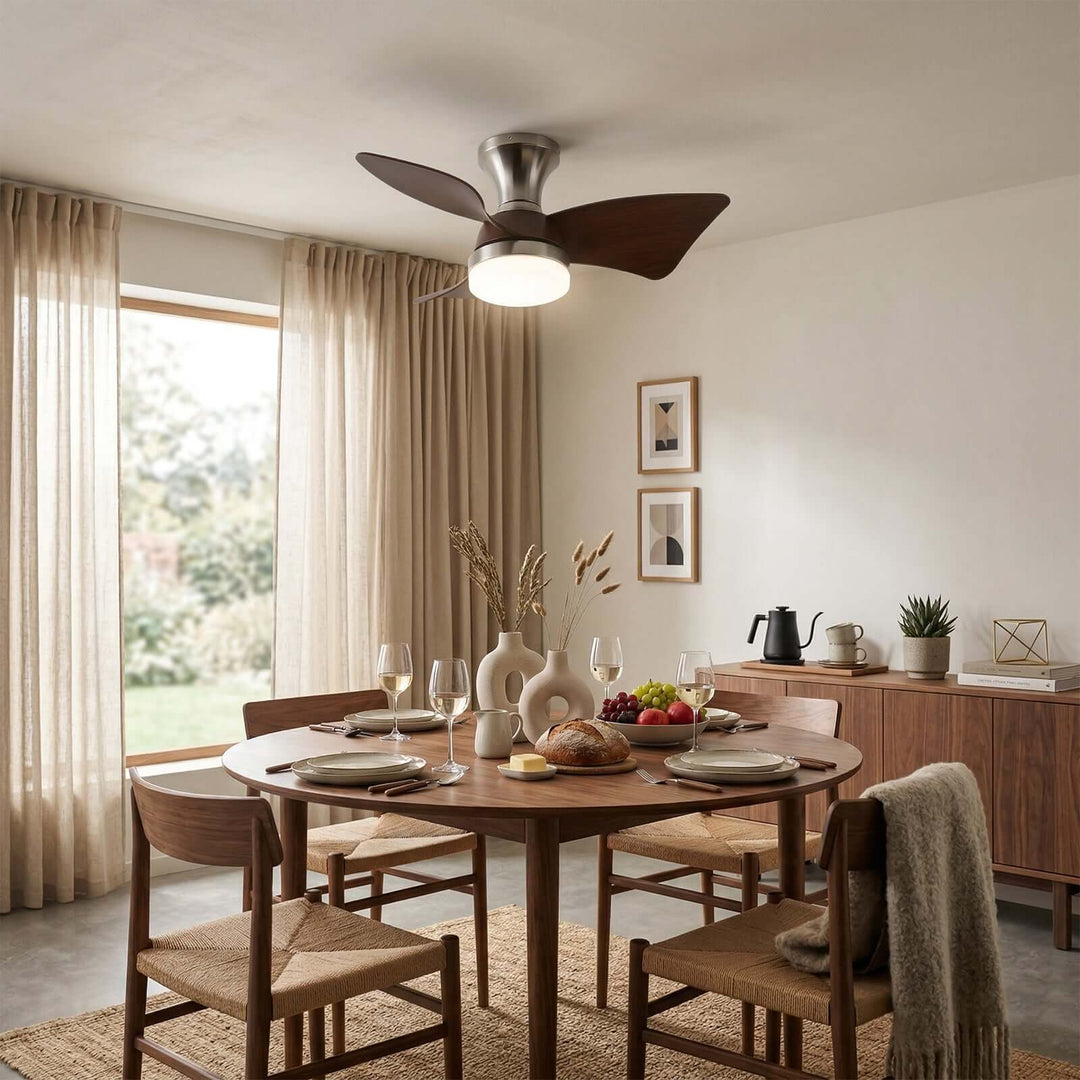 Brinv Ceiling Fan Light - French Vintage ABS Dining Light