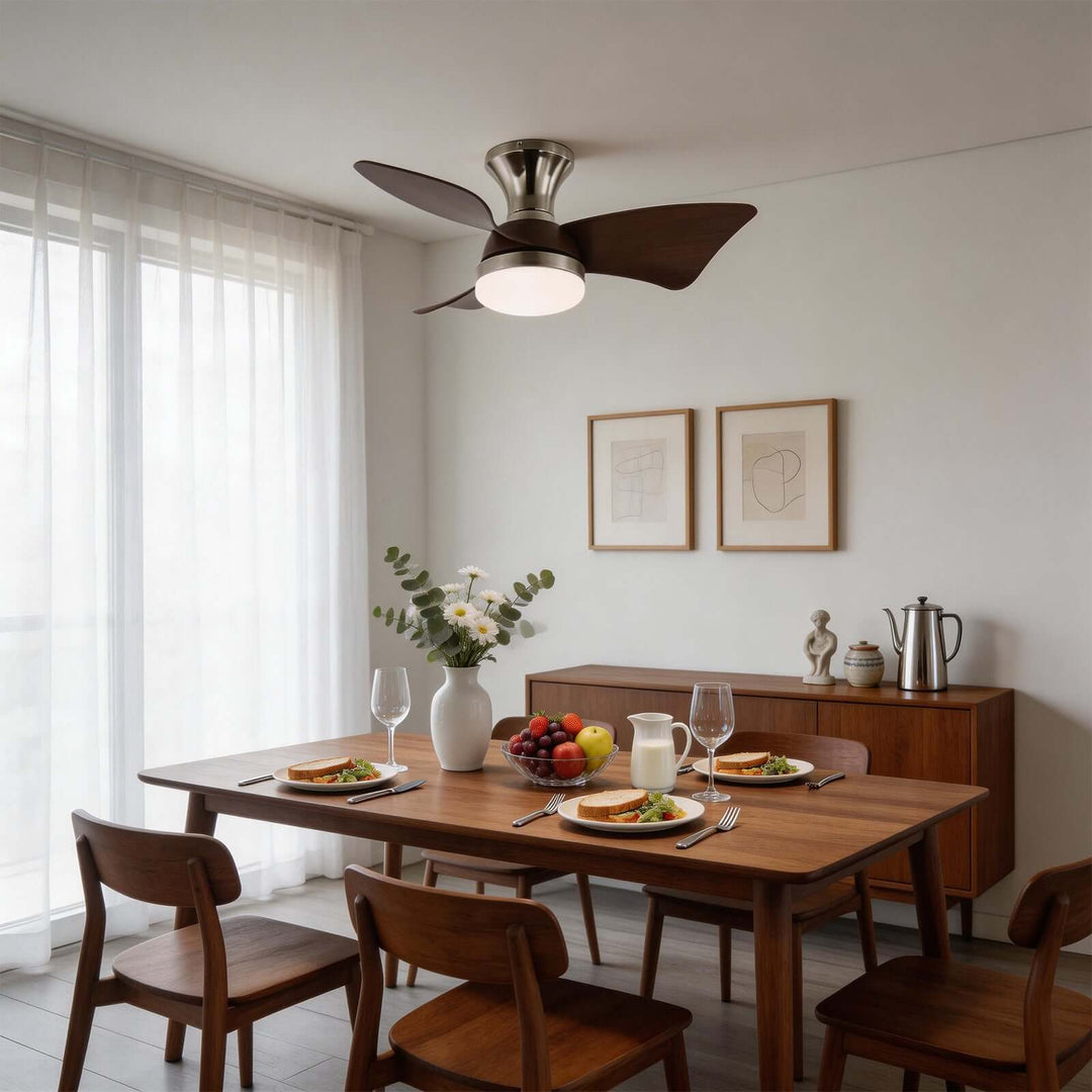 Brinv Ceiling Fan Light - French Vintage ABS Dining Light