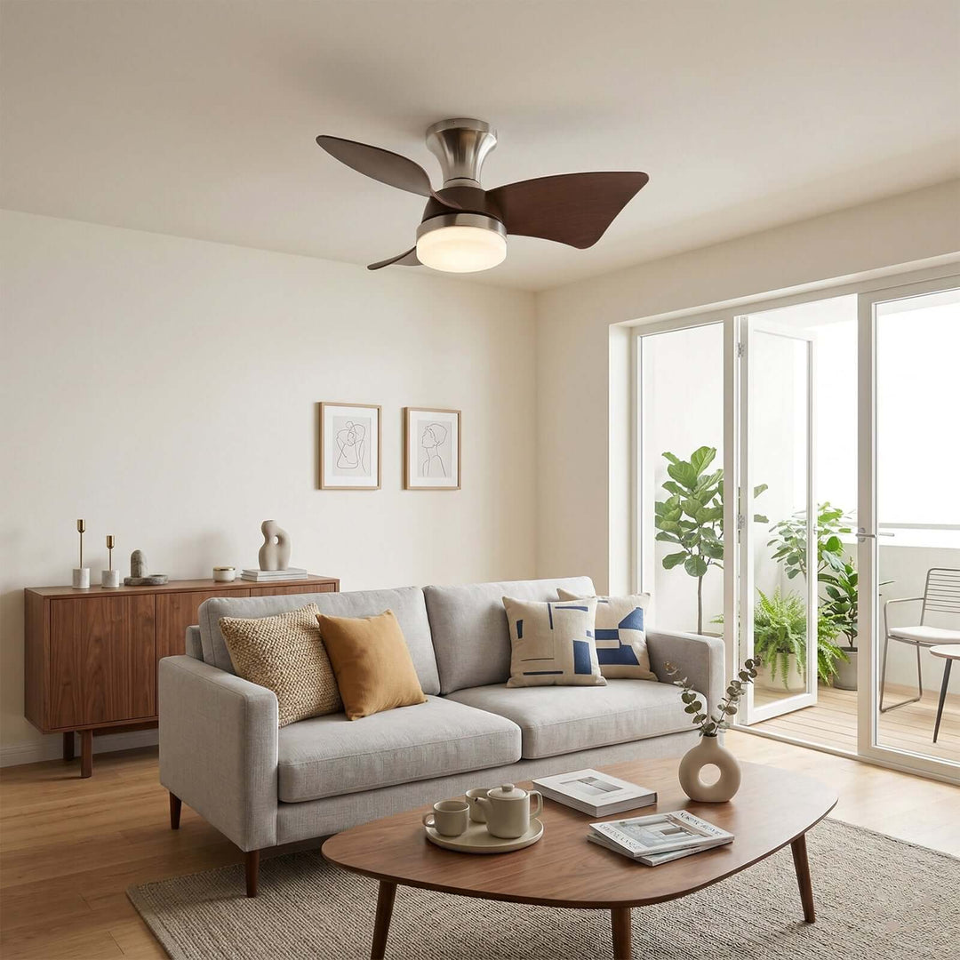 Brinv Ceiling Fan Light - French Vintage ABS Dining Light