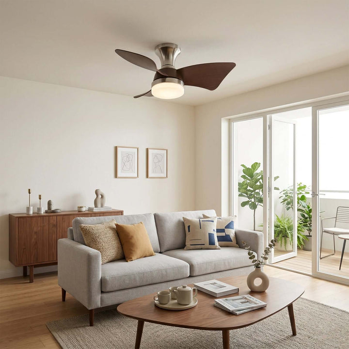 Brinv Ceiling Fan Light - French Vintage ABS Dining Light