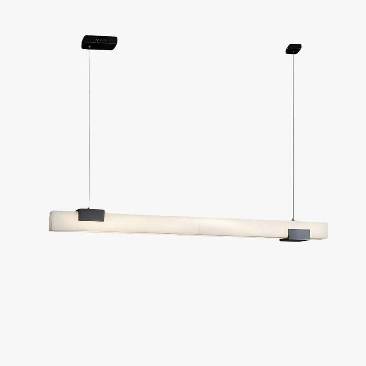 Cary Alabaster Pendant Light, modern linear pendant lighting for contemporary kitchen islands, size options include Dia 100cm and 120cm.