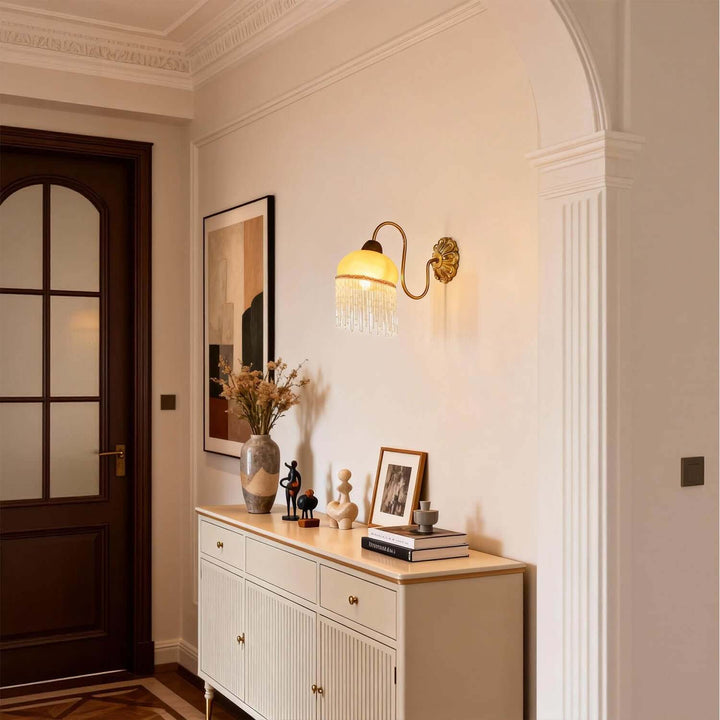 Cavine Wall Lamp - French Retro Glass Tassel Hallway