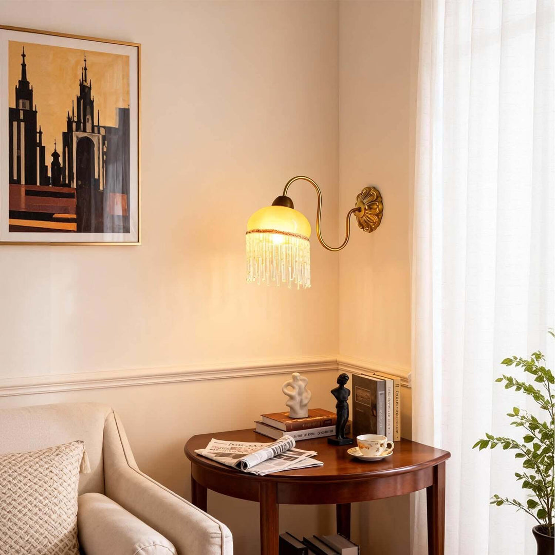 Cavine Wall Lamp - French Retro Glass Tassel Hallway