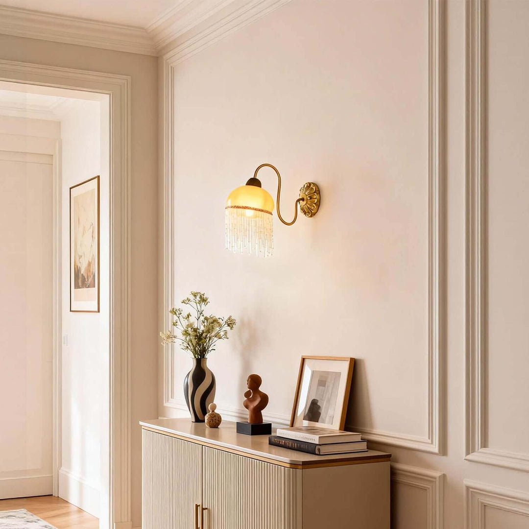 Cavine Wall Lamp - French Retro Glass Tassel Hallway