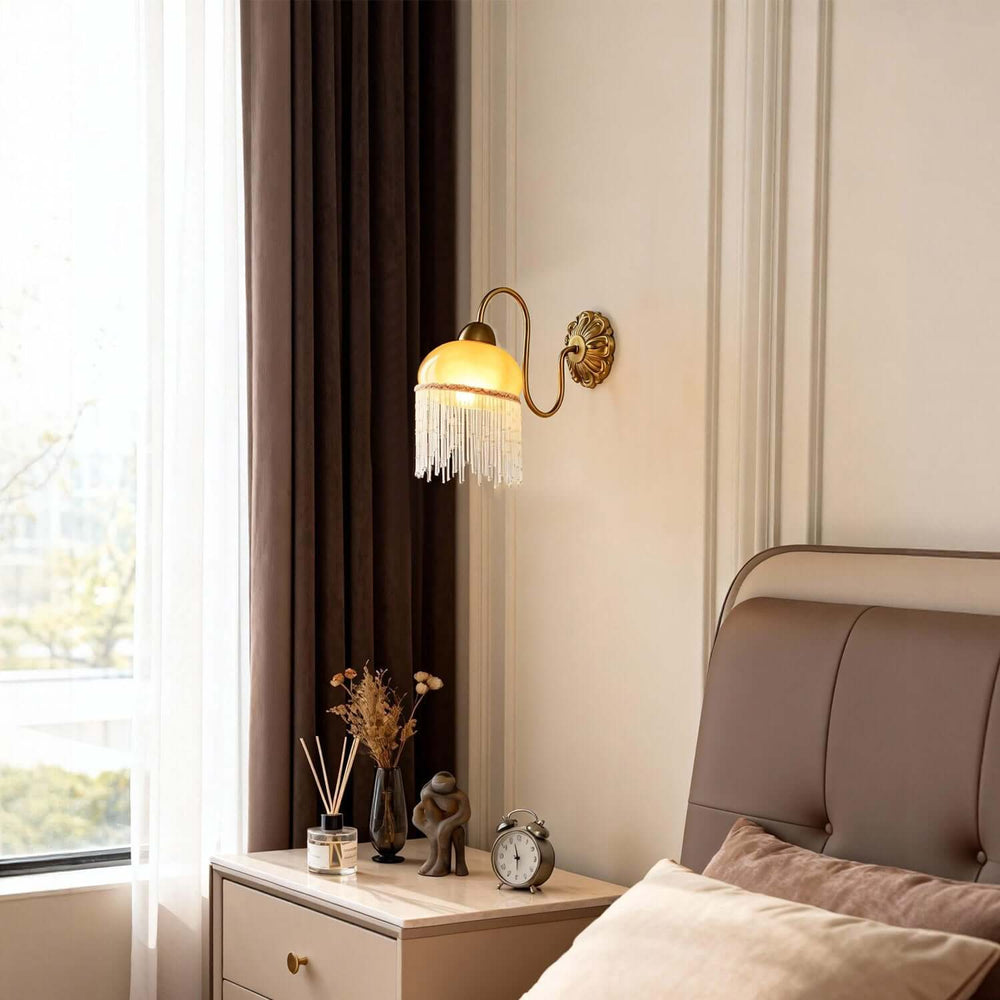 Cavine Wall Lamp - French Retro Glass Tassel Hallway