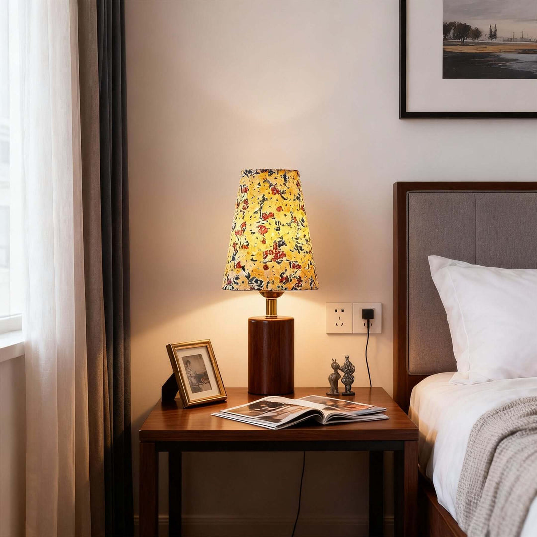 Voremi Table Lamp – Vintage Fabric Reading Table Lamp