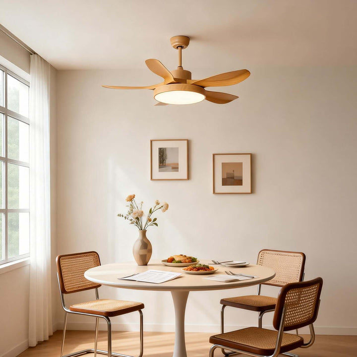 Xrylo Ceiling Fan Light-Scandinavian ABS Living Room Light