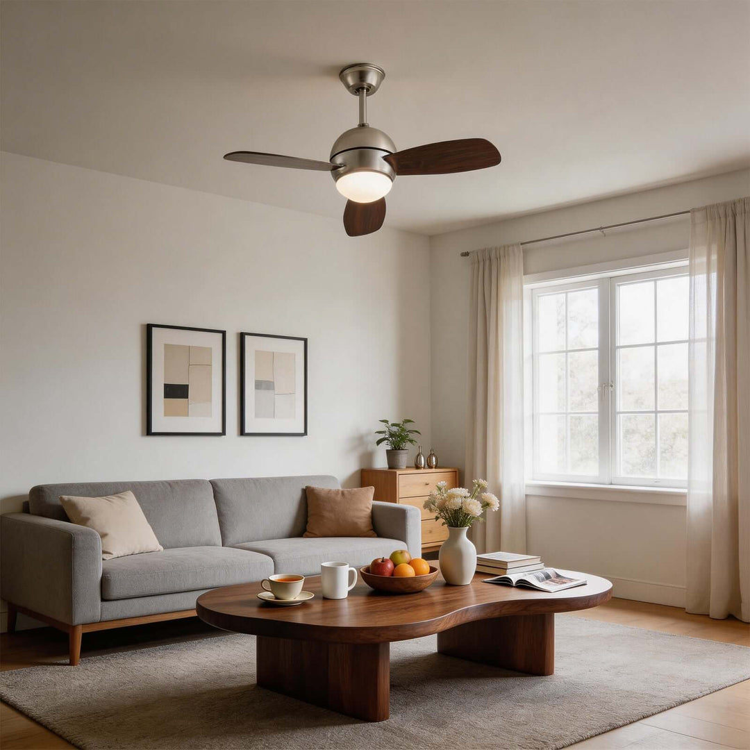 Xyloi Ceiling Fan Light | Modern French ABS Dining Light