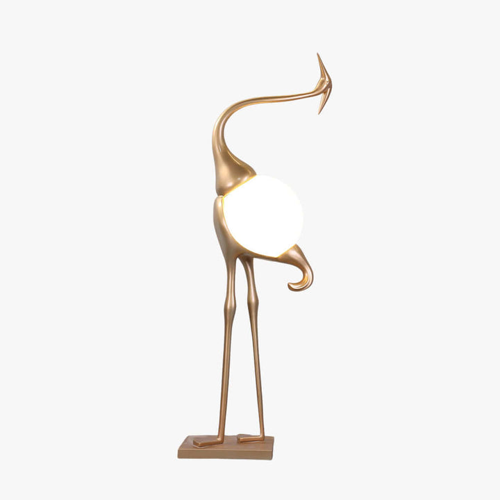 Crane Sculpture Floor Lamp – Unique Art Living Room Decor