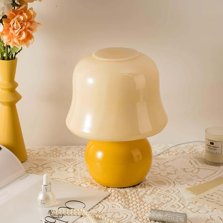 Cream Mushroom Table Lamp – French Cream Style Light