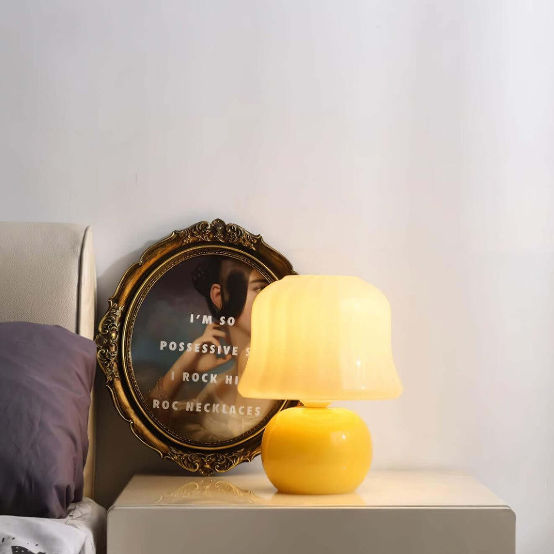 Cream Mushroom Table Lamp – French Cream Style Light