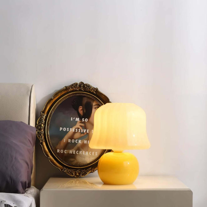 Cream Mushroom Table Lamp – French Cream Style Light