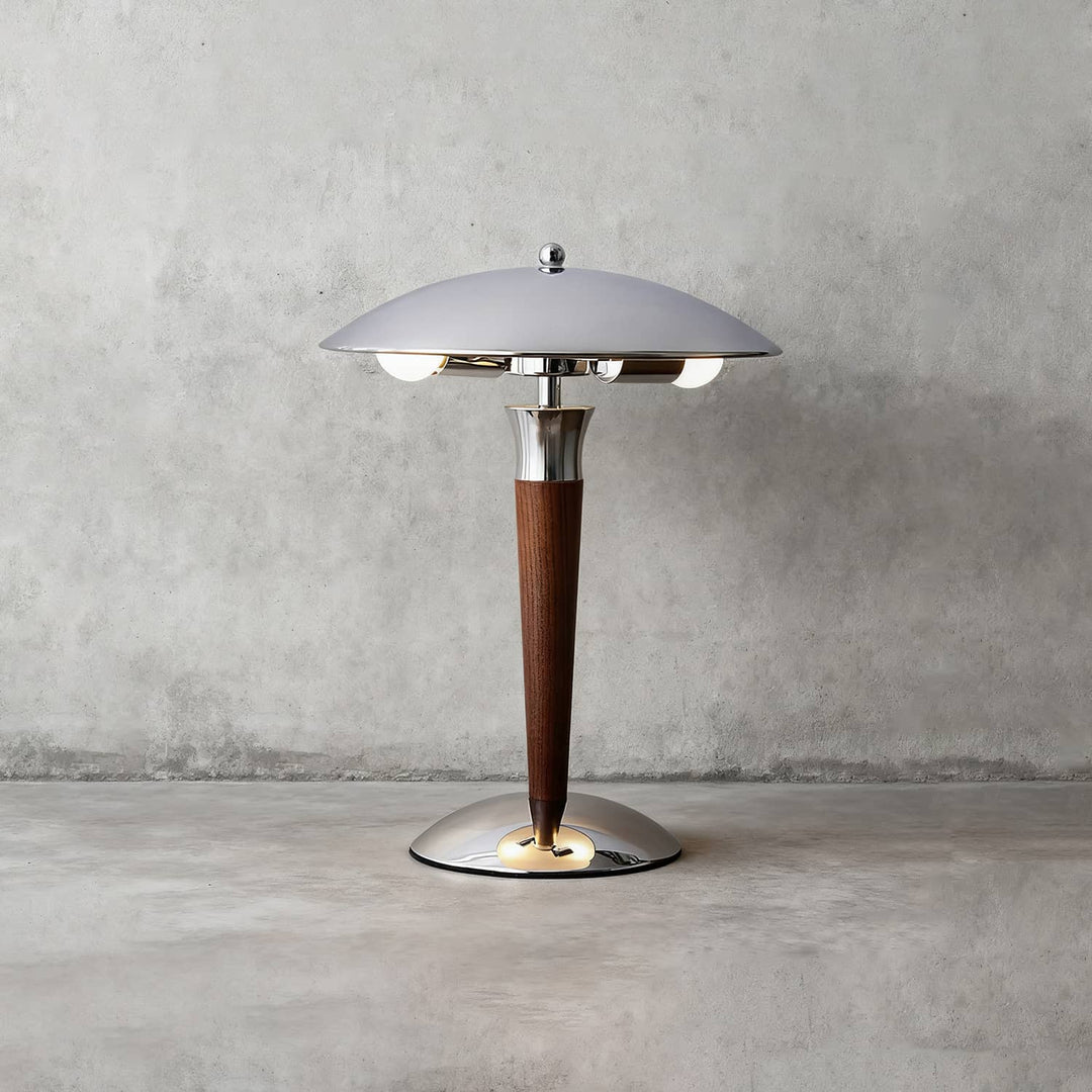 Dekanu Table Lamp – Chrome Metal French Country Luxury