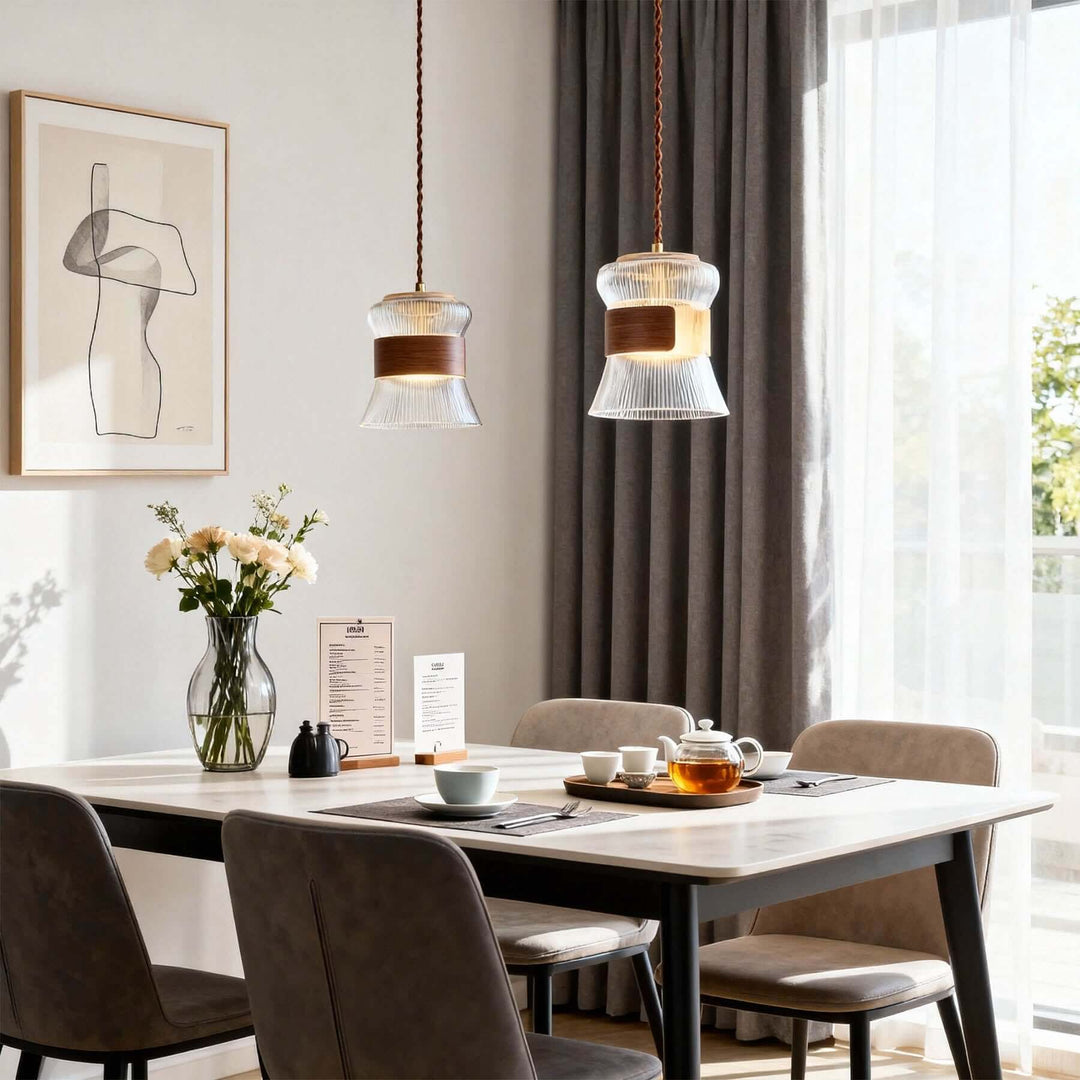 Dorexi Walnut Pendant Light