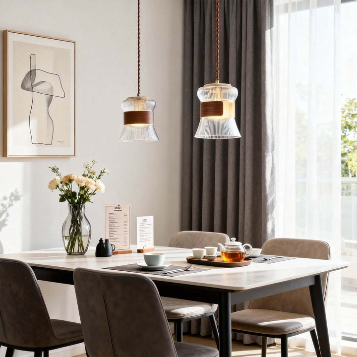 Dorexi Walnut Pendant Light