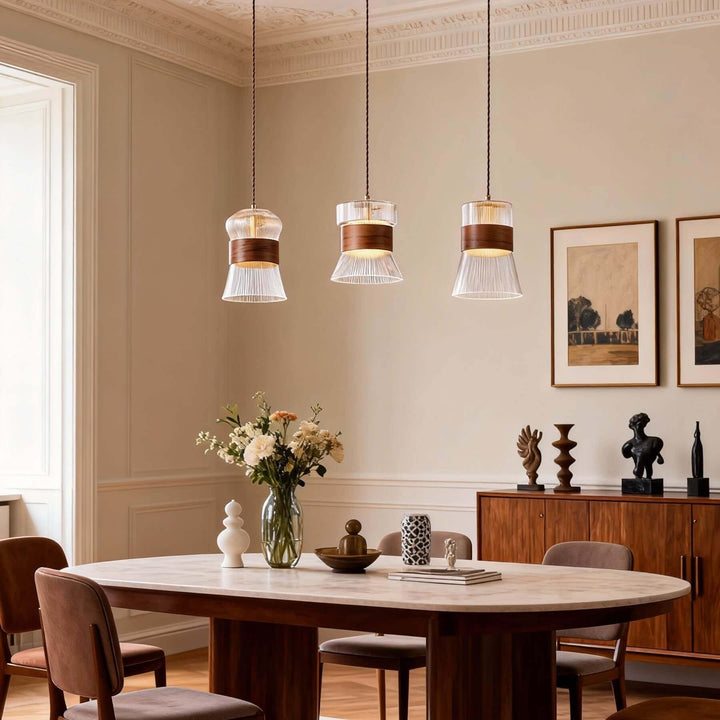 Dorexi Walnut Pendant Light