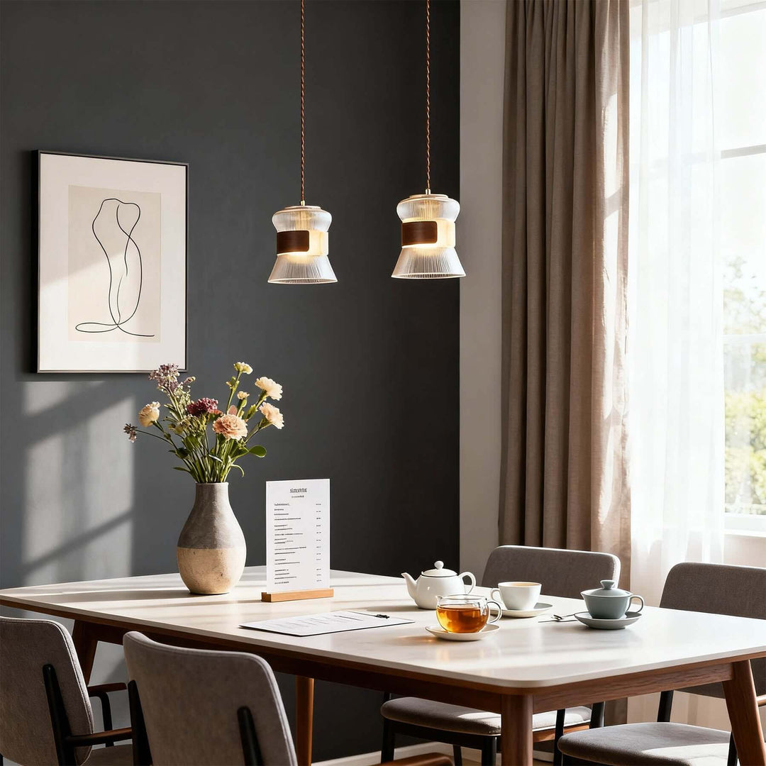 Dorexi Walnut Pendant Light