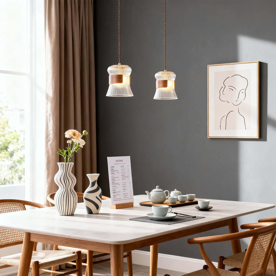 Dorexi Walnut Pendant Light