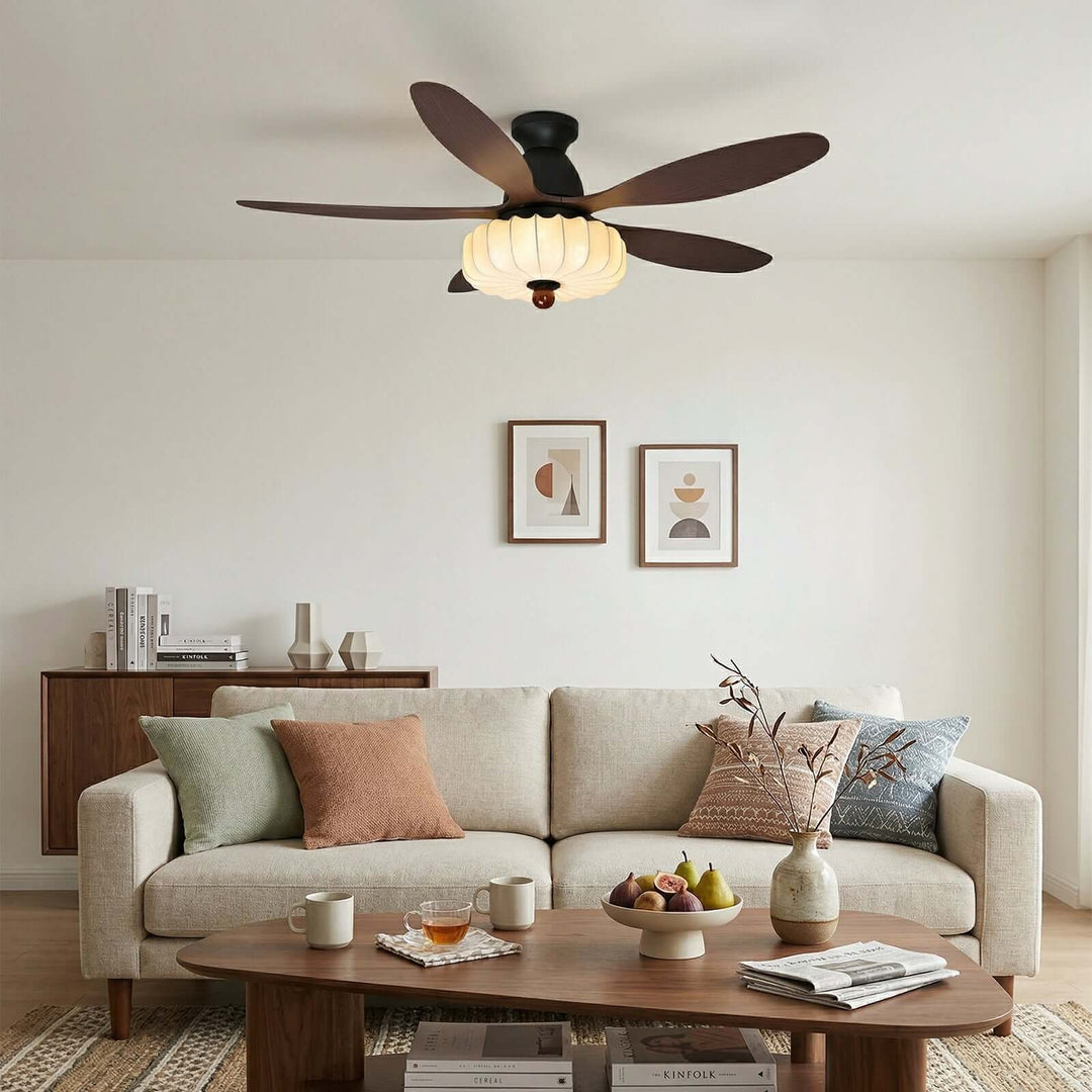 Dwyla Ceiling Fan Light - Vintage French ABS Dining Light