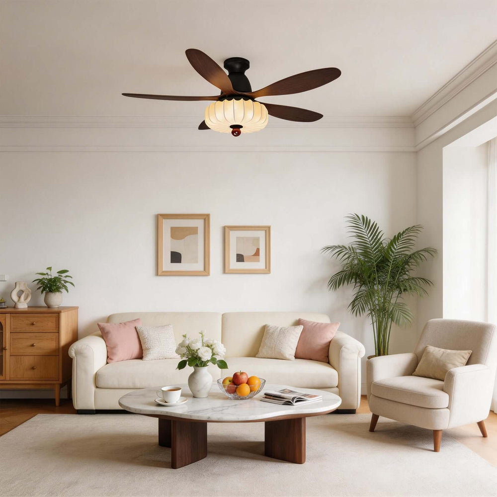 Dwyla Ceiling Fan Light - Vintage French ABS Dining Light