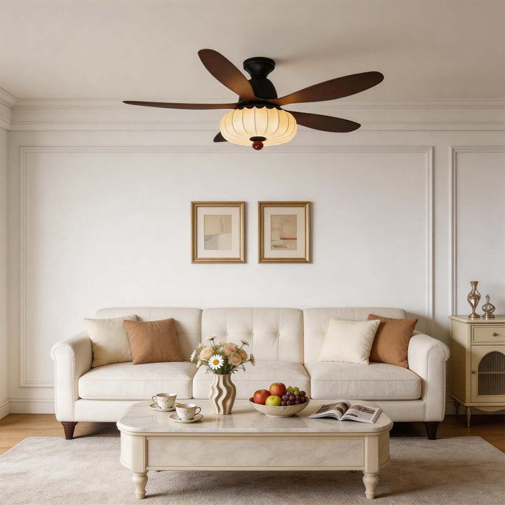 Dwyla Ceiling Fan Light - Vintage French ABS Dining Light