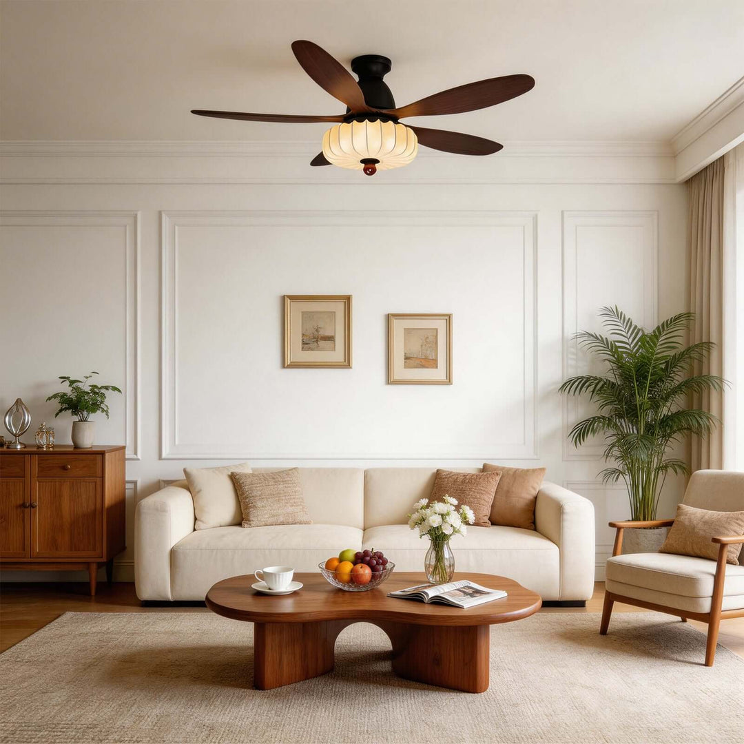 Dwyla Ceiling Fan Light - Vintage French ABS Dining Light