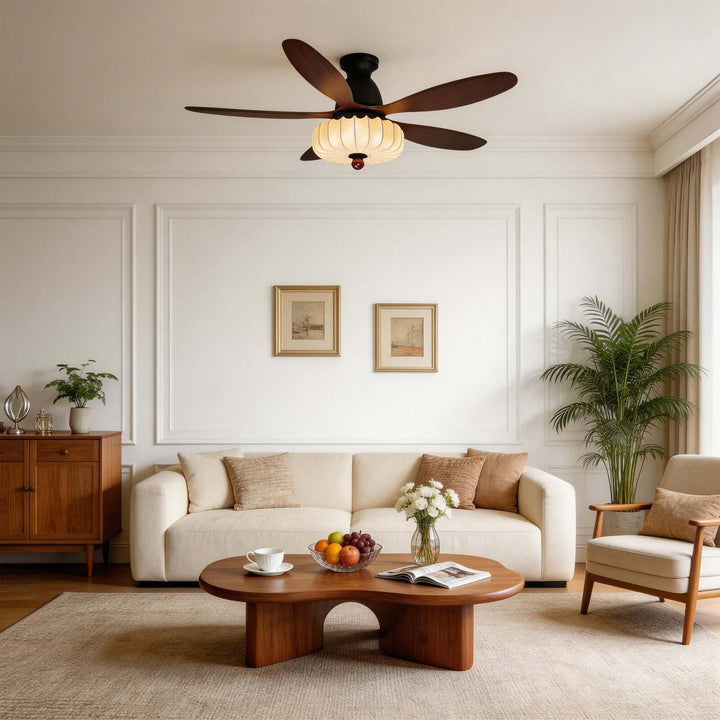 Dwyla Ceiling Fan Light - Vintage French ABS Dining Light
