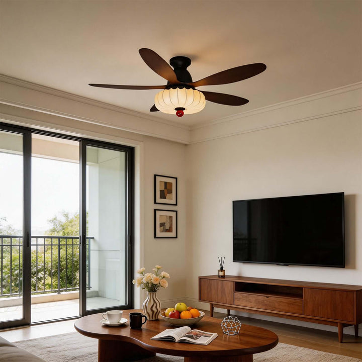 Dwyla Ceiling Fan Light - Vintage French ABS Dining Light
