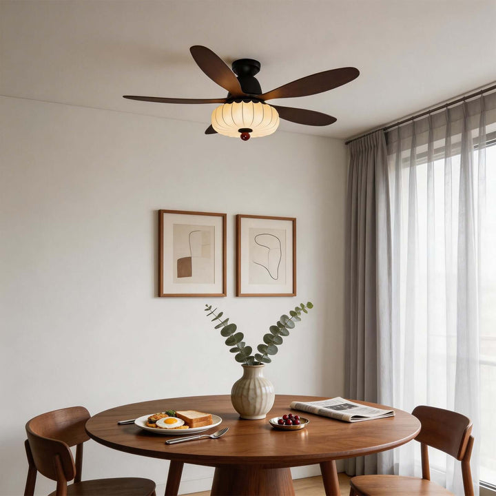Dwyla Ceiling Fan Light - Vintage French ABS Dining Light