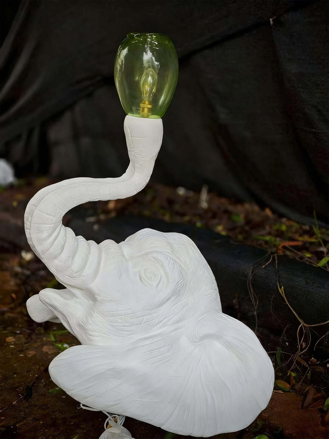 Elephant Sculpture Wall Lamp | Creative Elephant Art Resin Decoration