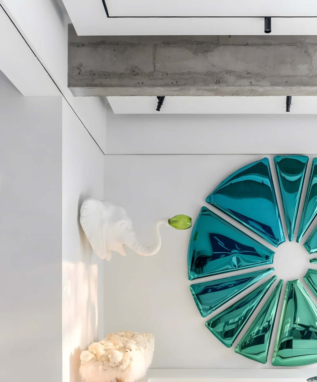 Elephant Sculpture Wall Lamp | Creative Elephant Art Resin Decoration