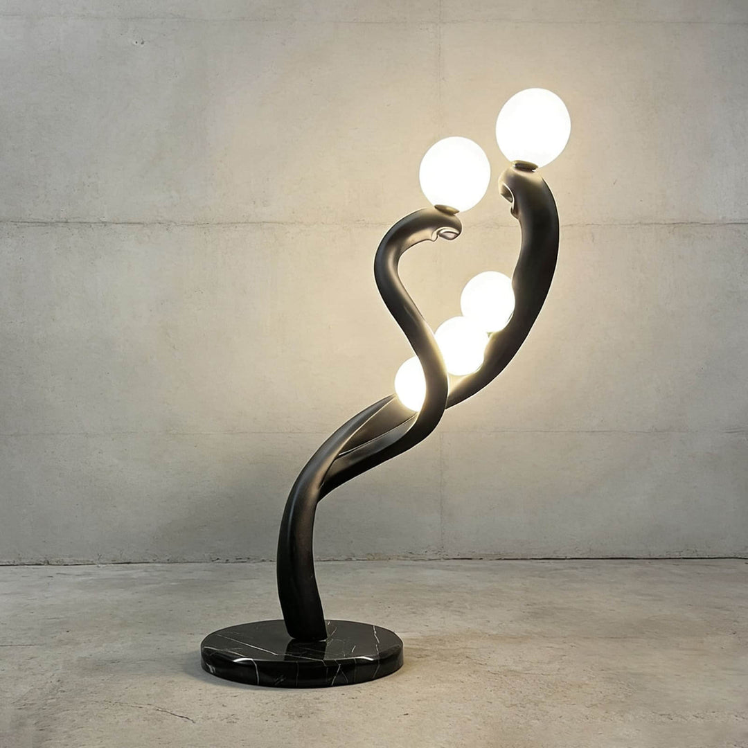 Elunza Black Sculpture Table Lamp – Decorative Living Room Light