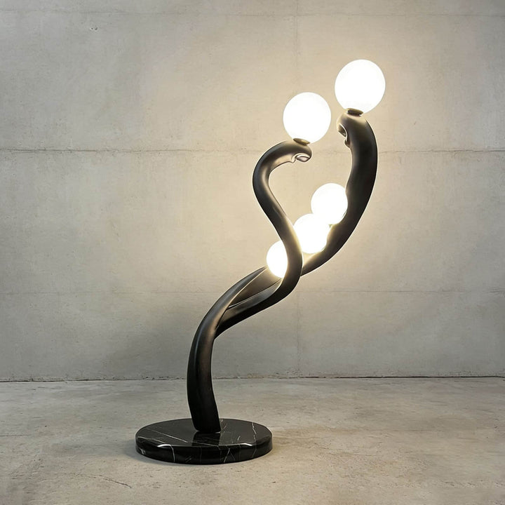 Elunza Black Sculpture Table Lamp – Decorative Living Room Light